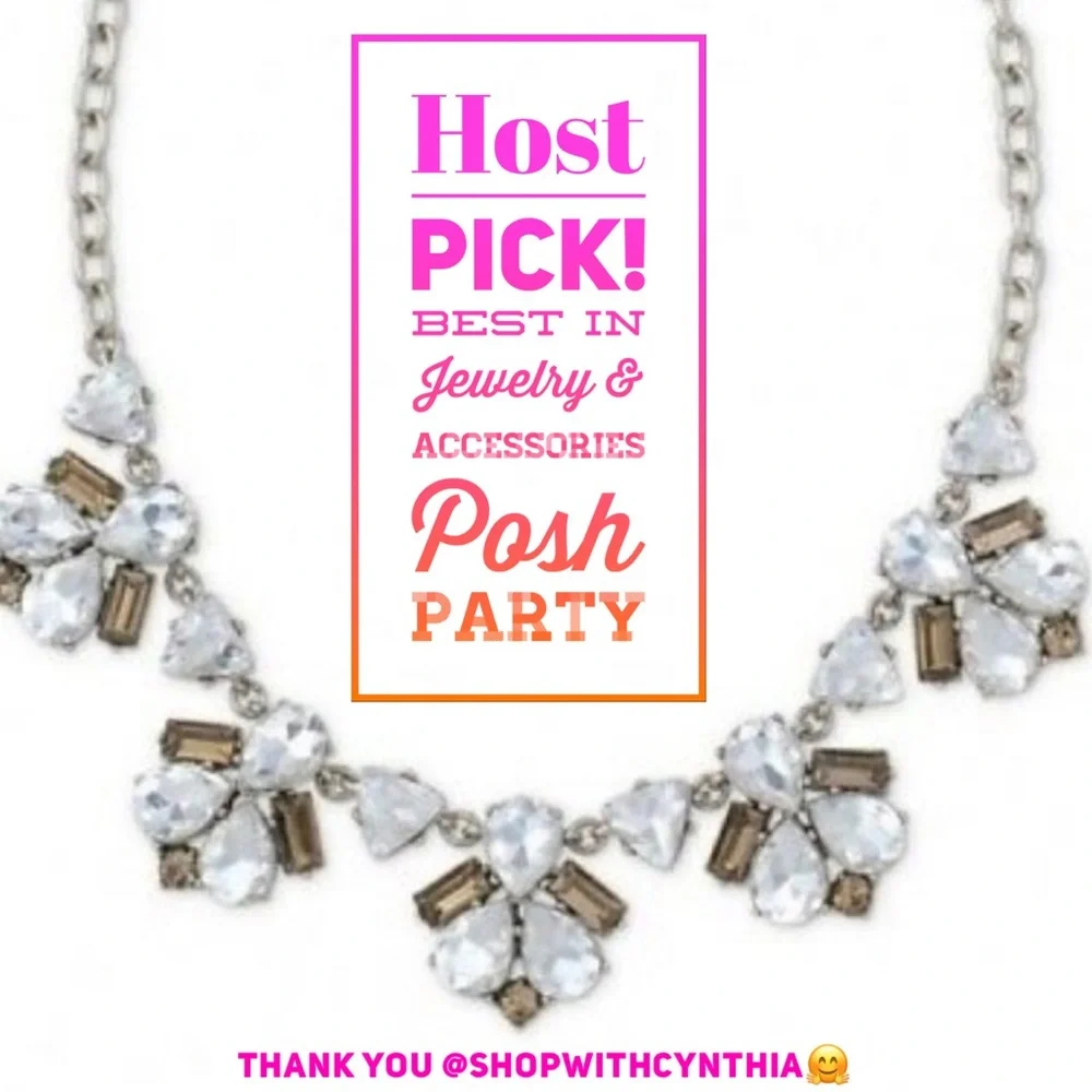 Stella & Dot Sparklng Bejeweled Retired Lila Crystal+Silver+SmokyQaurtzN… - Picture 3 of 16